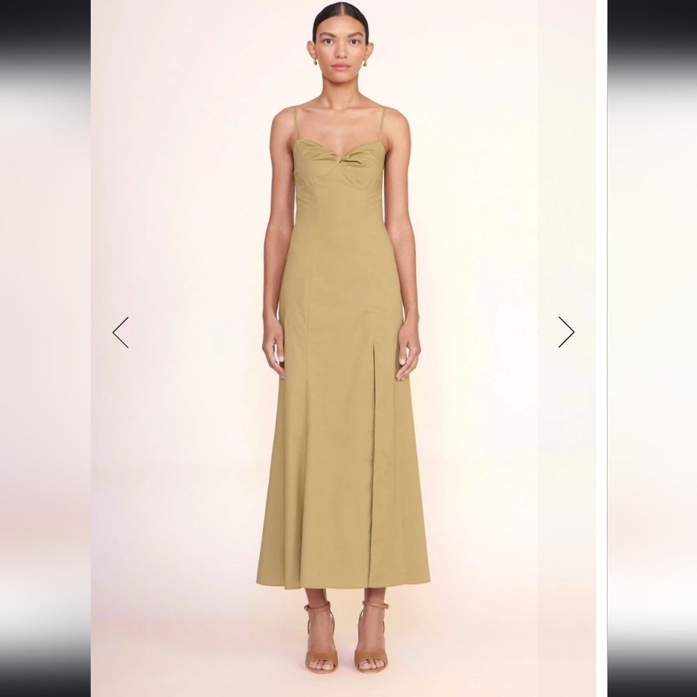 Staud Nataly dress in Khaki green - NWT